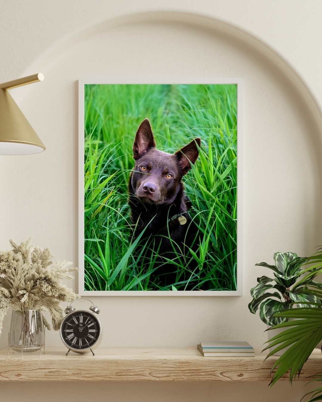 un tirage mural avec un écureuil